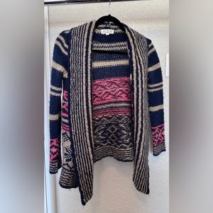 Multicolor sweater cardigan size small